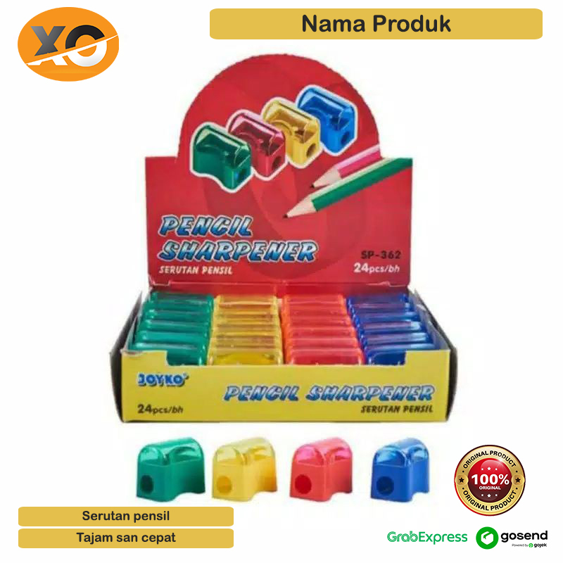 

Rautan Joyko Serutan Sharpener Kerikan Pensil Joyko Peraut Pensil