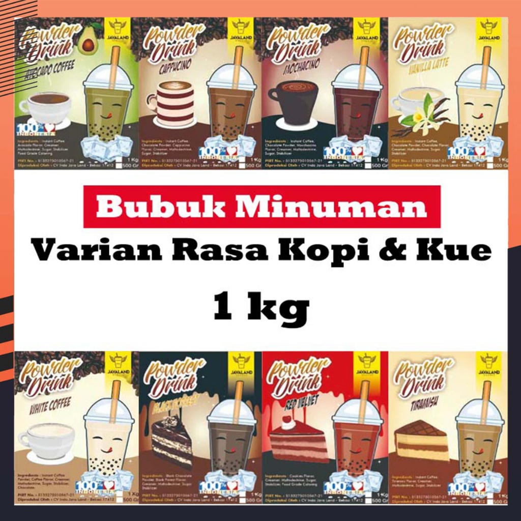 

Bubuk Minuman Reguler Javaland 1kg Varian Rasa Kopi Dan Kue