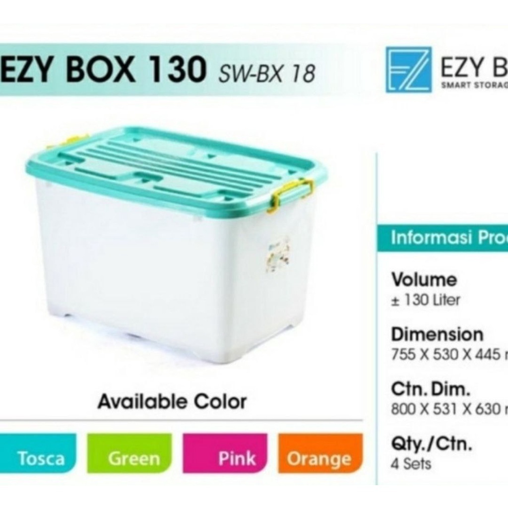 Container Box - Ezy Box 130 Liter - Box Penyimpanan - Box Container