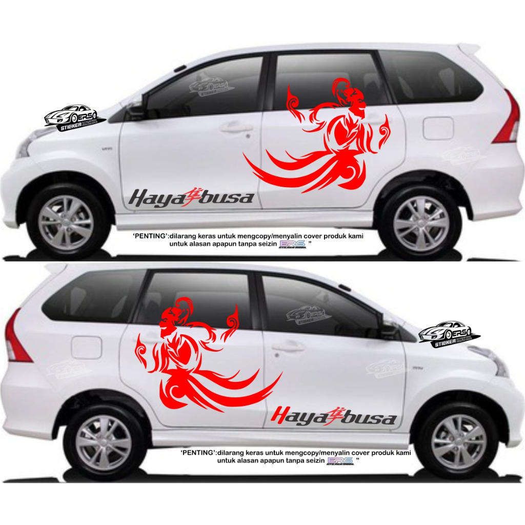 STIKER STICKER MOBIL SIGRA XENIA TERIOS ROCKY UNIVERSAL HAYA BUSA WAYANG