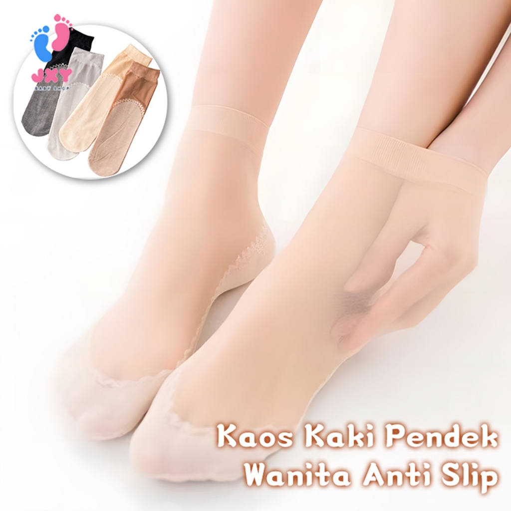 Kaos Kaki Stocking Wanita Pendek Sock Motif / Kaus Kaki Stoking Tipis Transparan Cewek Bahan Tipis P