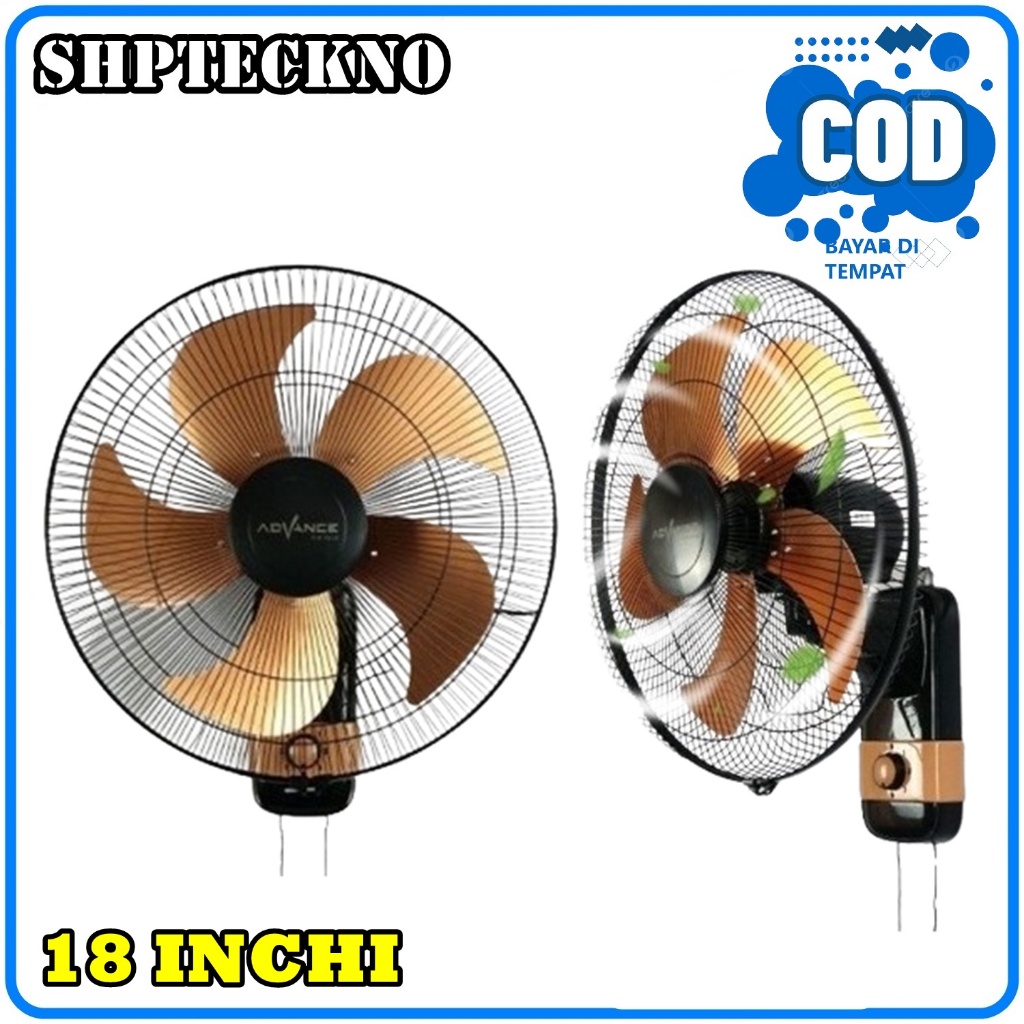 Advance 18 inci Kipas Angin dinding WF-1835 baling 5 stainless kipas angin Tornado fan Swing / kipas