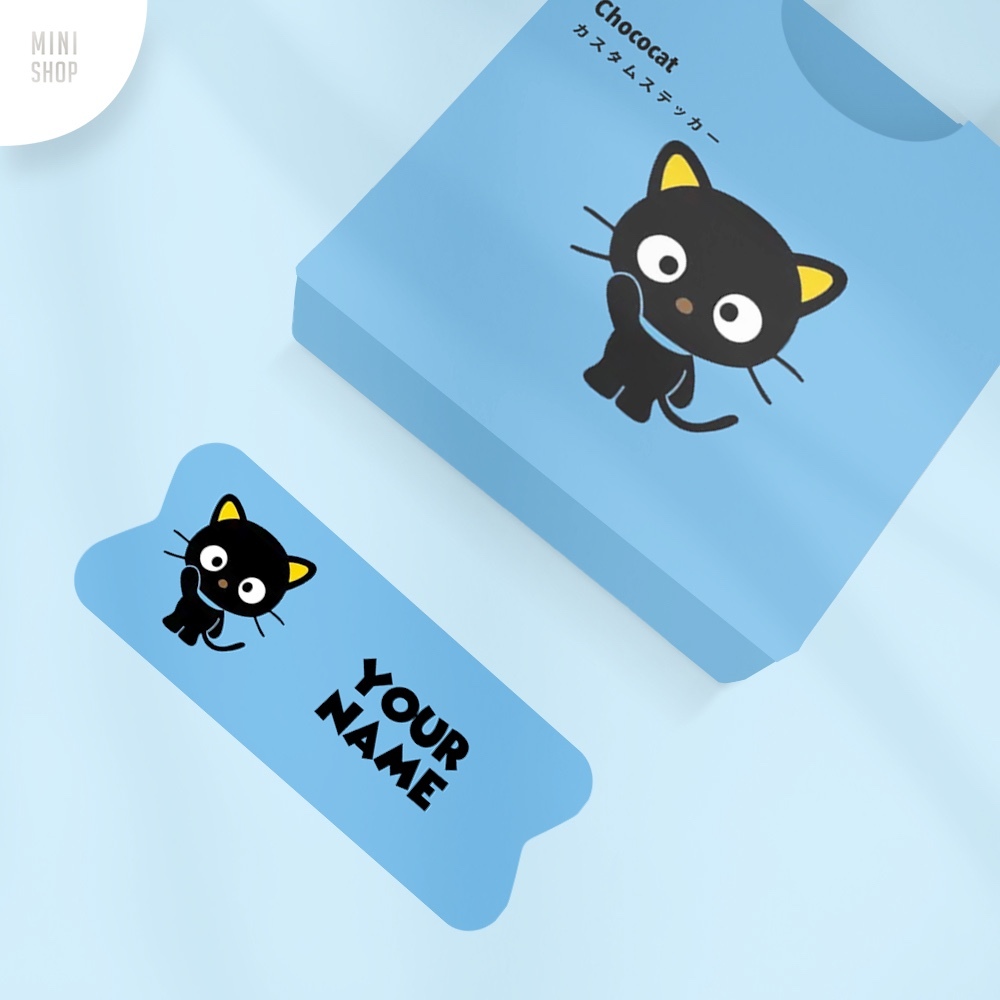 

Stiker Nama Custom Waterproof Sanrio Chococat ( Choco Cat )