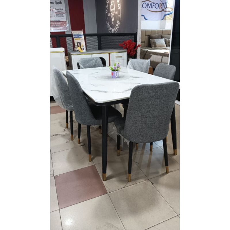 Meja makan Vermont 4 kursi 6 kursi bandar lampung