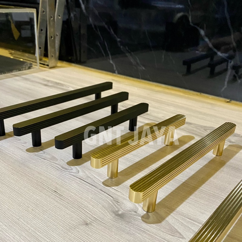FREE BAUT handle huben TA-23 bahan alumunium tarikan pintu lemari laci furniture minimalis gold dan 