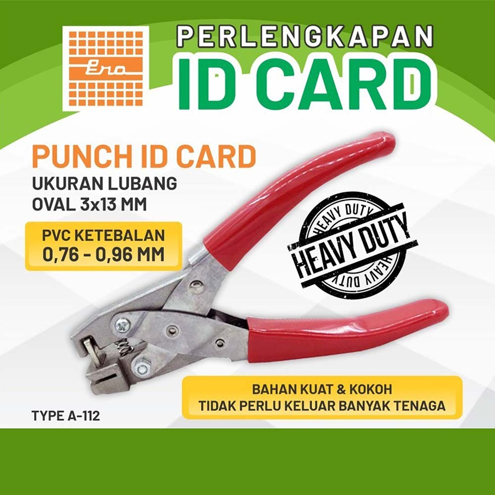 

PELUBANG ID CARD HEAVY DUTY UK.OVAL 3 X13 MM