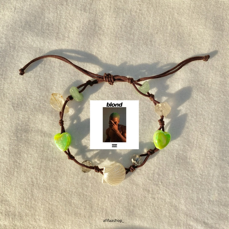 FRANK OCEAN BRACELET “Pink + White” -Frank Ocean / Gelang Album Frank Ocean versi indo / Gelang tali