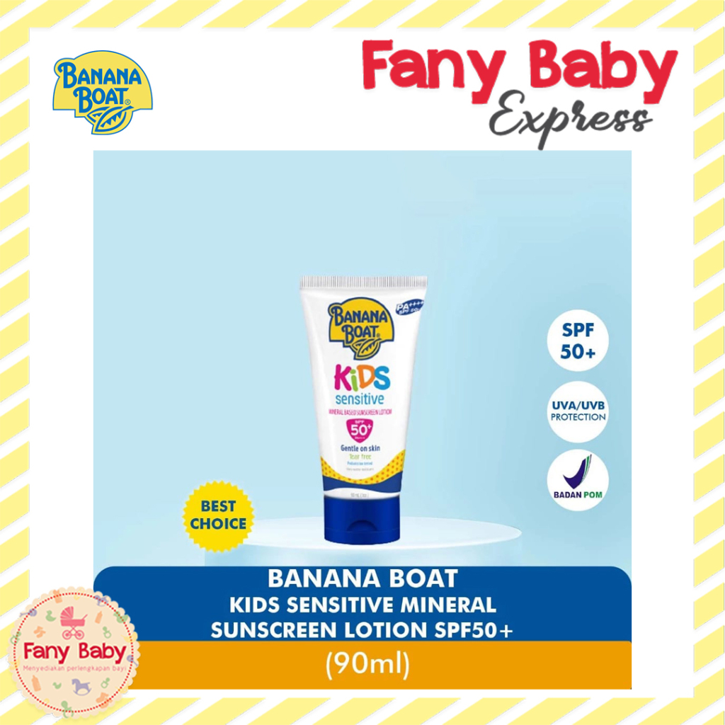 BANANA BOAT KIDS SENSITIVE SUNSCREEN LOTION SPF50+ 90ML