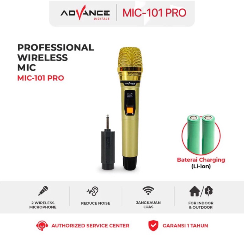 Profesional Mic Wireless Advance - Mic 101 Pro