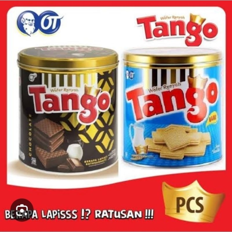 

Wafer tango kaleng coklat vanila 270g isi banyak