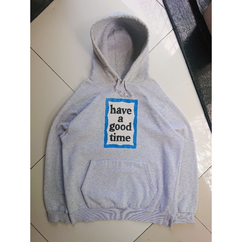 hoodie have a good time blue frame