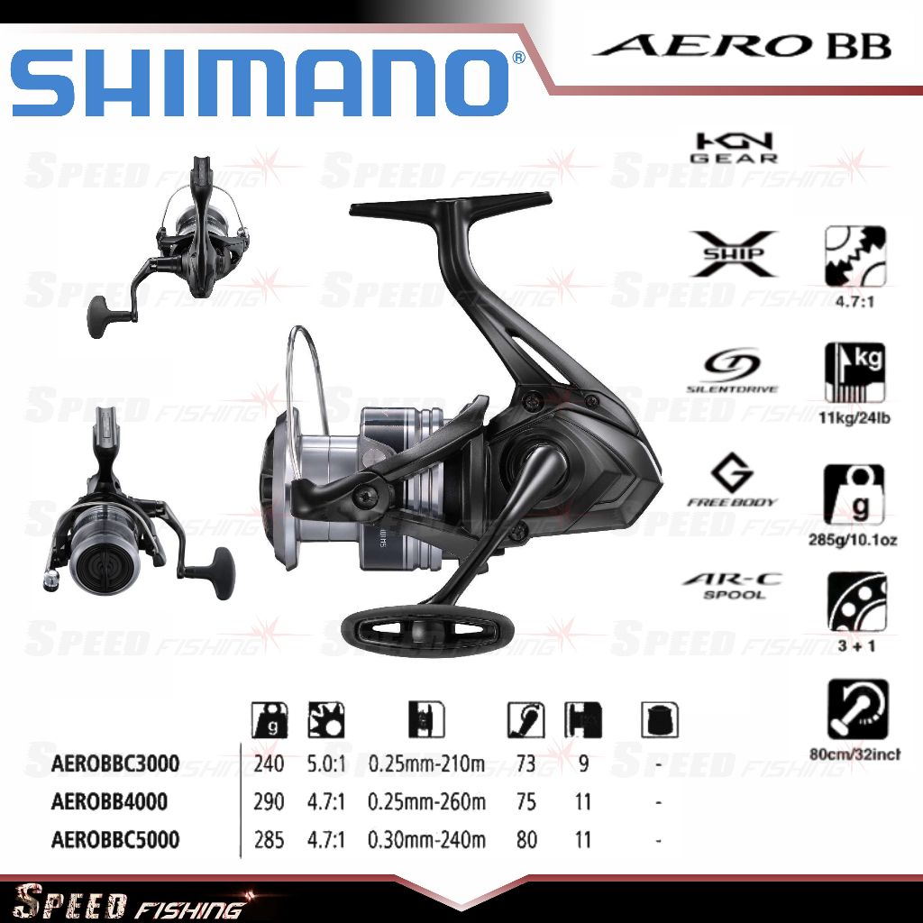 Reel Pancing Shimano Aero BB C3000 4000 C5000 Spinning Power Handle