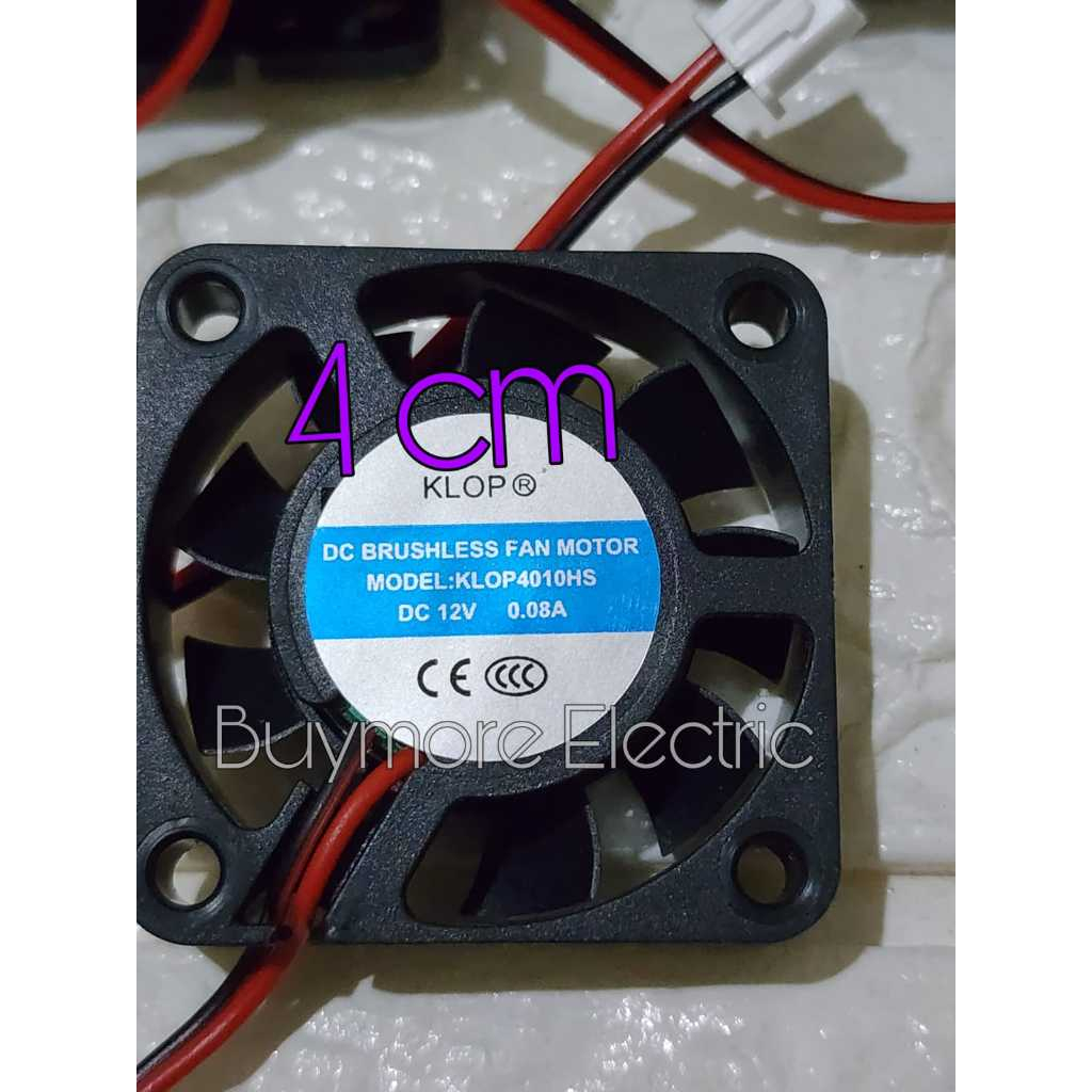 FAN KIPAS DC KLOP 4cm Fan 12V FAN DC Plus SOKET 12 Volt Fan 4cm