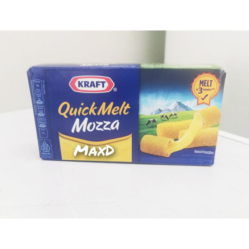 

Keju Kraft Quick Melt Mozza 150gr ×24 Pcs