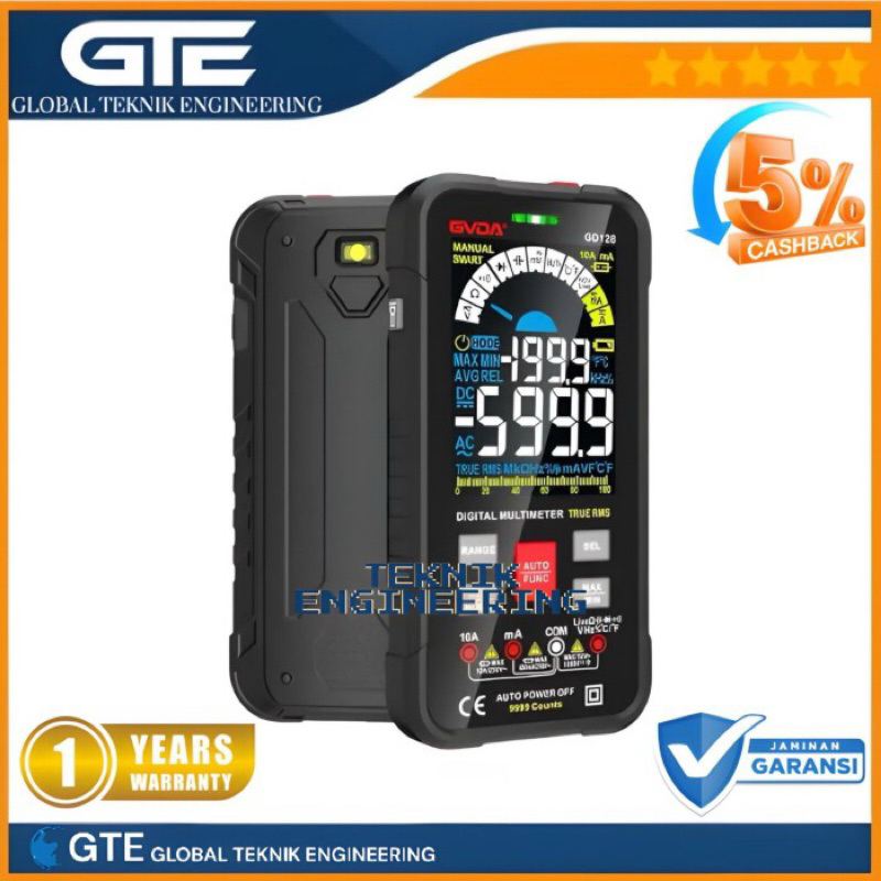 GVDA GD128 Smart Multimeter AC DC True RMS Digital GD-128 Multitester