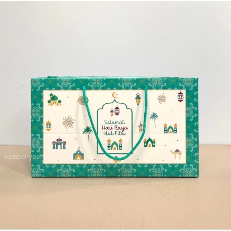 

box hampers dan paperbag lebaran idul fitri