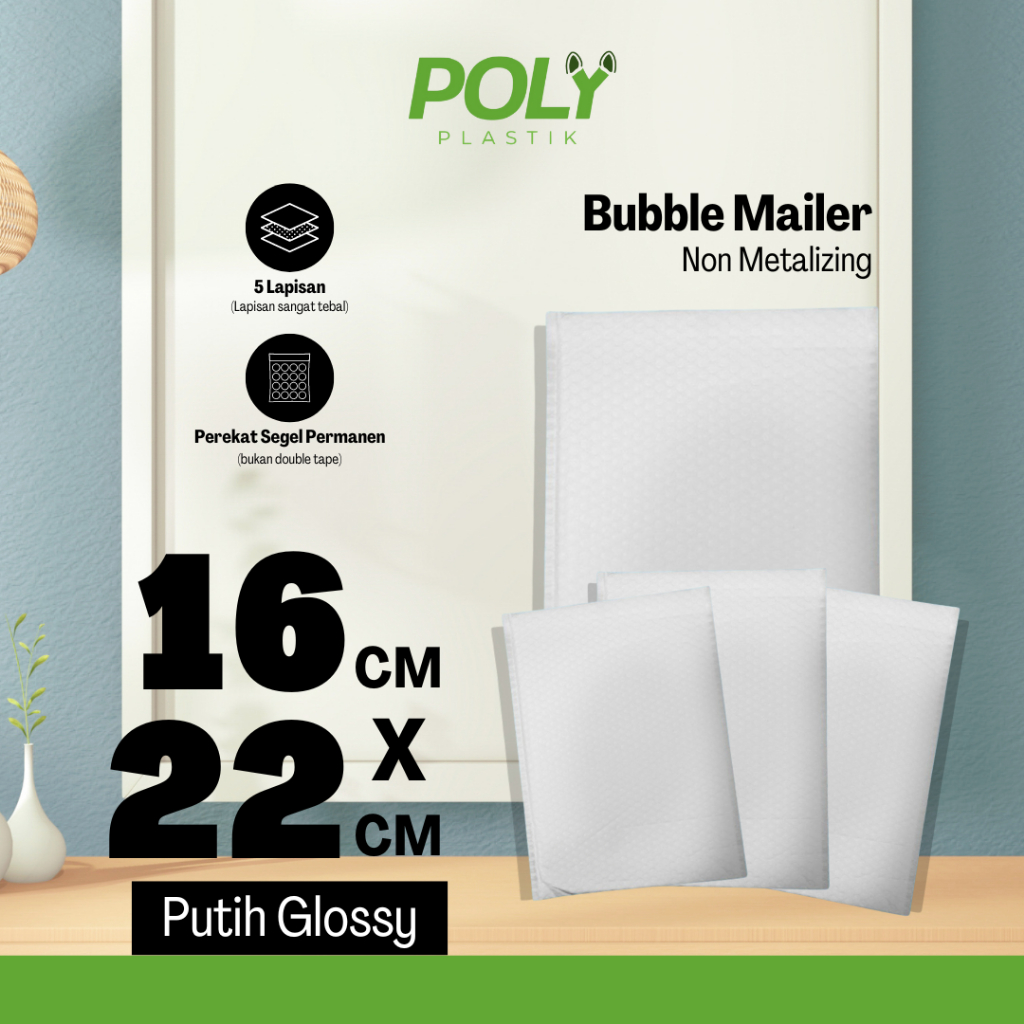 

Amplop Bubble Mailer 16x22 cm PUTIH TERMURAH TEBAL