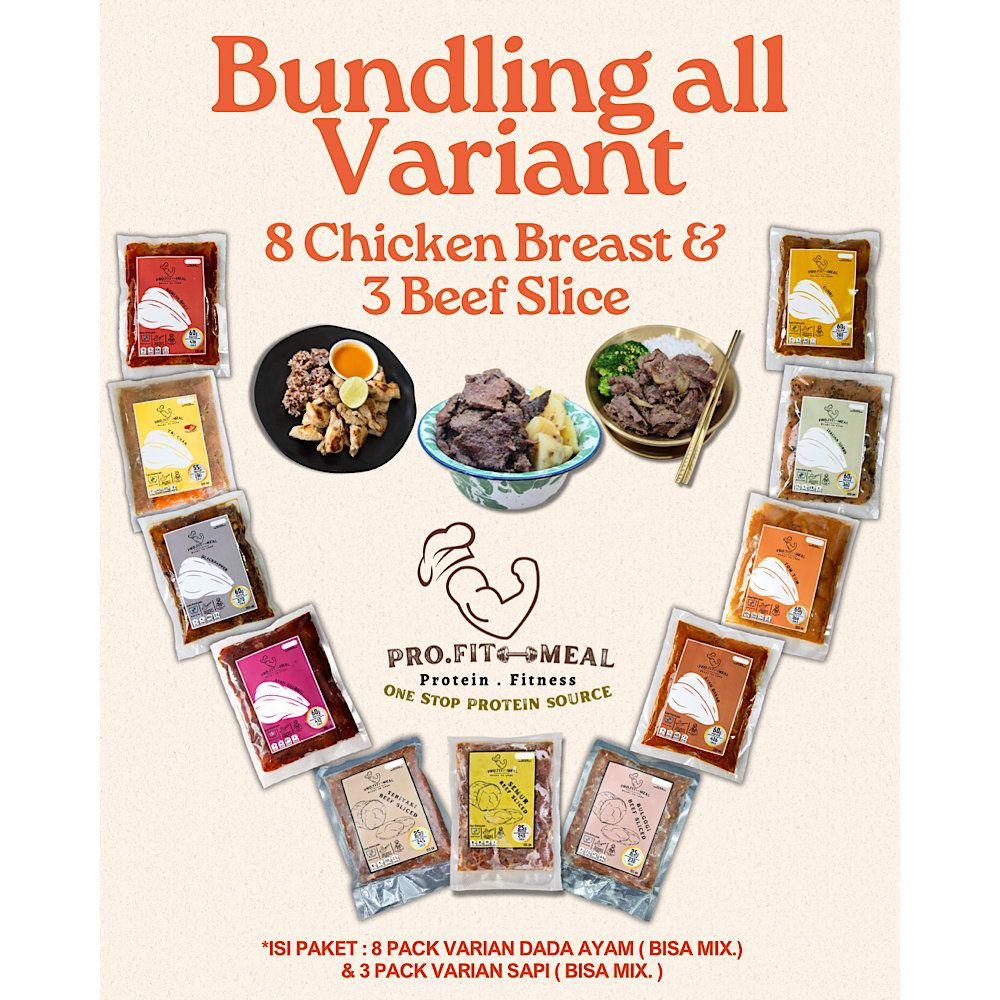 

Paket Bundling All Variant 8 Chicken + 3 Beef Marinasi - Chicken Fillet - Beef Slice - Ayam Marinasi - Daging Sapi Marinasi