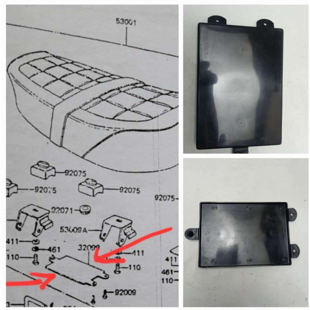 cover tempat manual book jok sadel kawasaki binter merzy KZ200 CDI