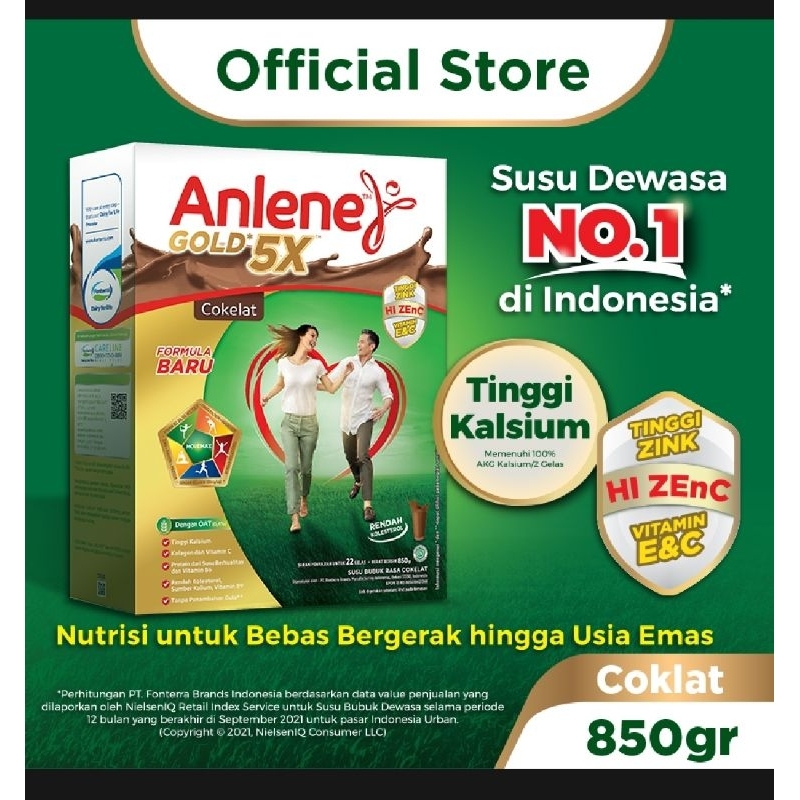 

Anlene gold 5x susu bubuk dewasa coklat 850gr kemasan terJUMBO