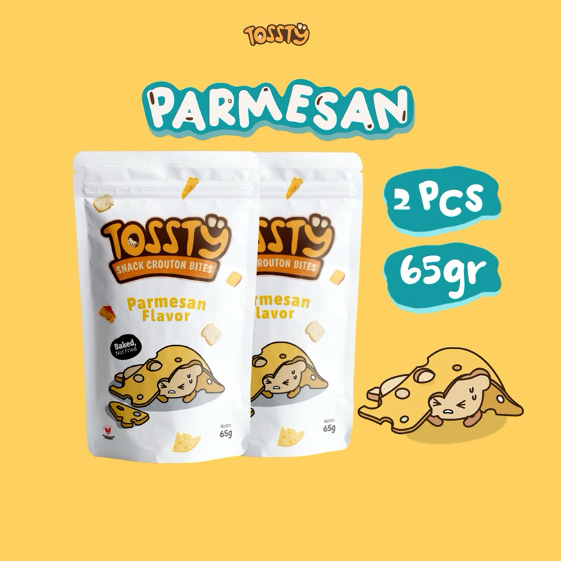 

Tossty snack crouton bites rasa parmesan isi 2