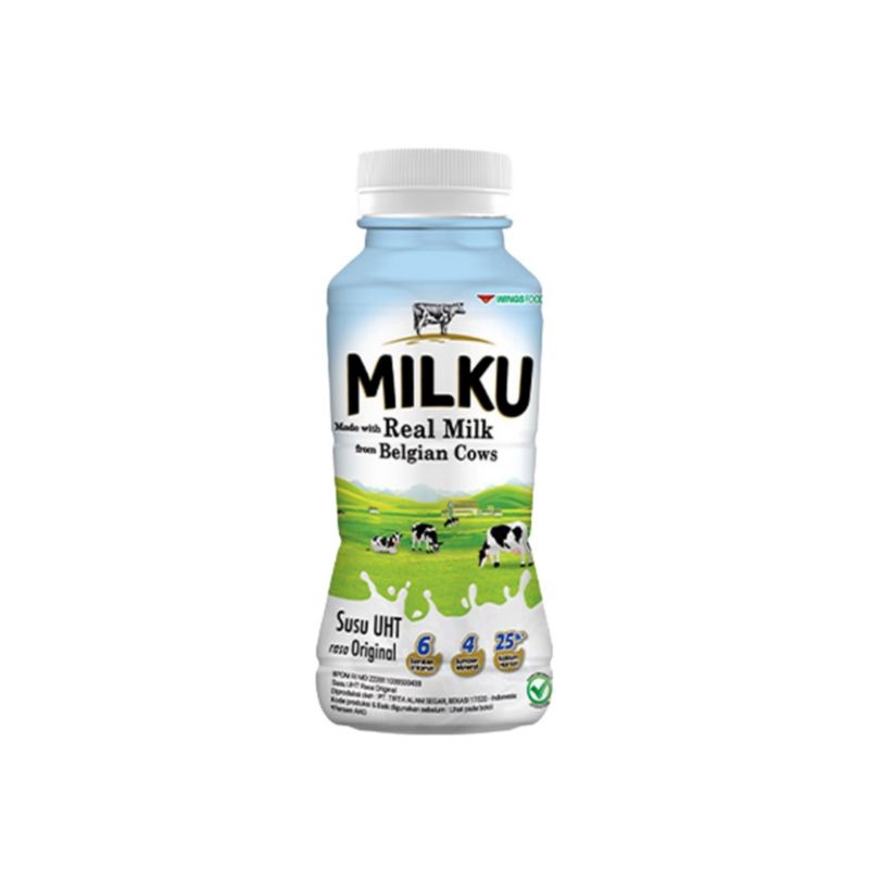 

[ 3 Pcs ] Milku Susu UHT Botol 200ml / Original / Cokelat / Stroberi