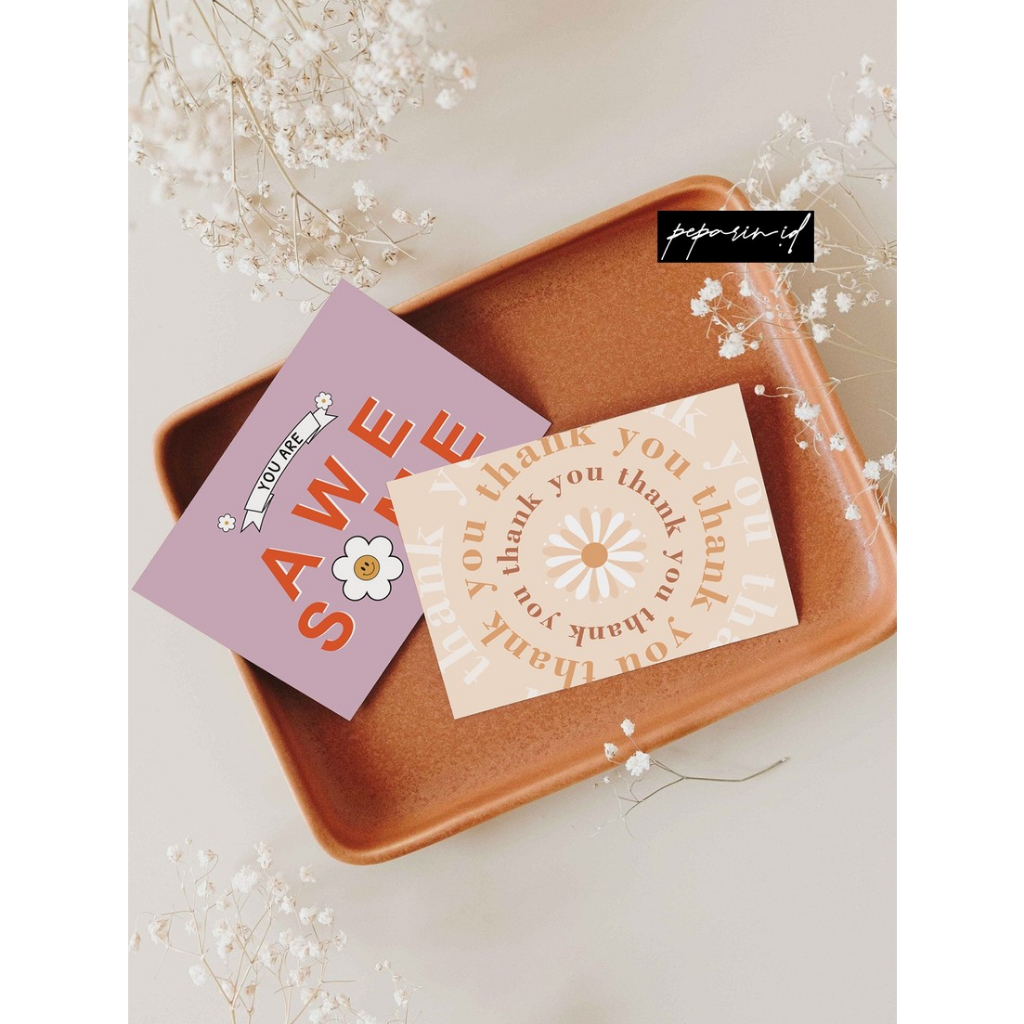 Thank You Card Online Shop - Cetak satu sisi / Cetak dua sisi