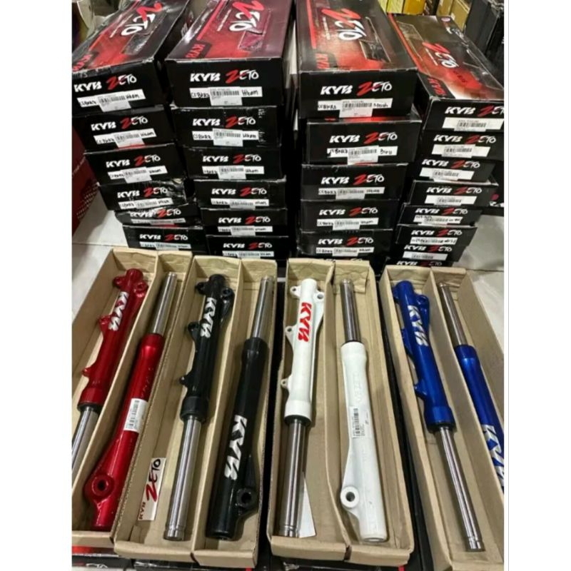 ShockBreaker Depan KYB ZETO TERLARIS YAMAHA MIO WARNA MERAH,HITAM,PUTIH,BIRU ORIGINAL TERMURAH