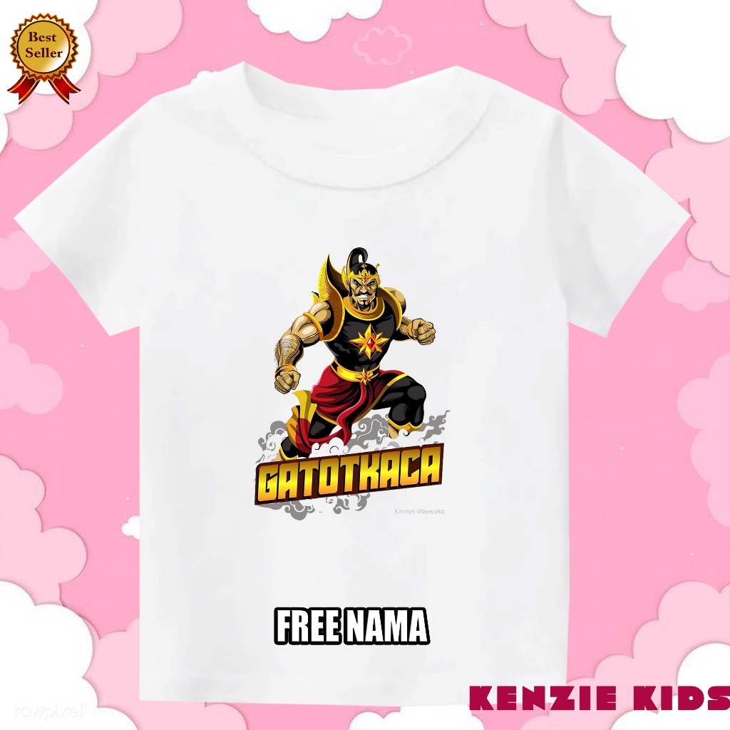 KAOS ATASAN ANAK MOTIF GATOT KACA