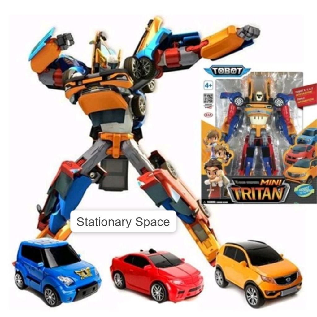 SS Mainan Anak Robot Kombinasi Mobil-Mobilan Tobot 3 In 1 Tritan Mini