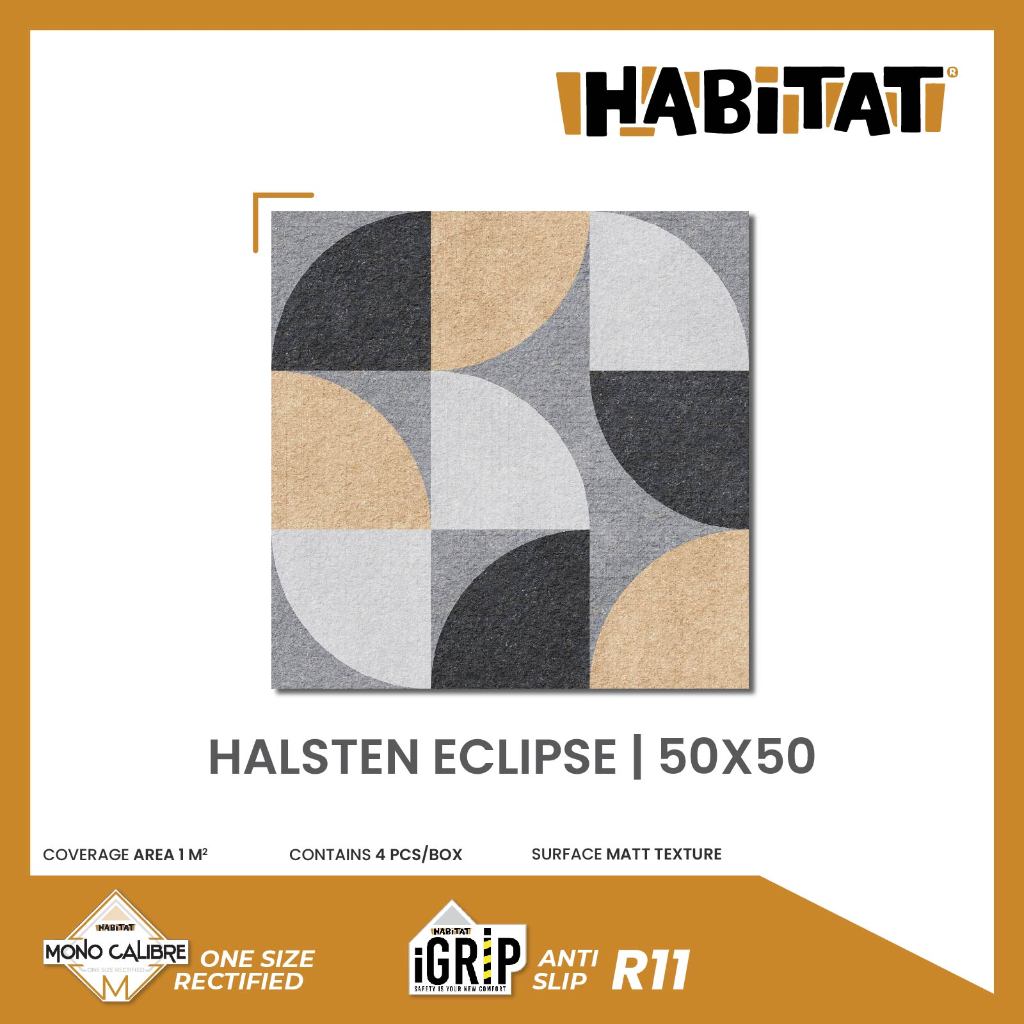 MilanTiles - HABITAT Halsten Eclipse 50x50 Keramik Lantai Kamar Kesat iGrip