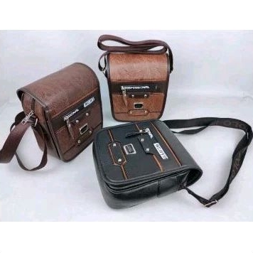 Tas Selempang Pria Kulit PU Leather Polo Amstar  8 Inchi Tas Pria Tas Polo Tas Selempang Terbaru Tas