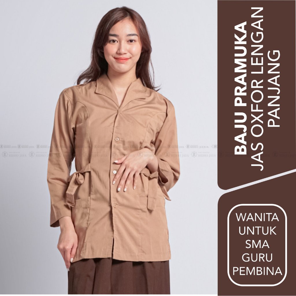 RIDHO JAYA - Baju Pramuka Jas Oxford Panjang Baju Pramuka Sekolah SMA Baju Pramuka Pembina Penegak C