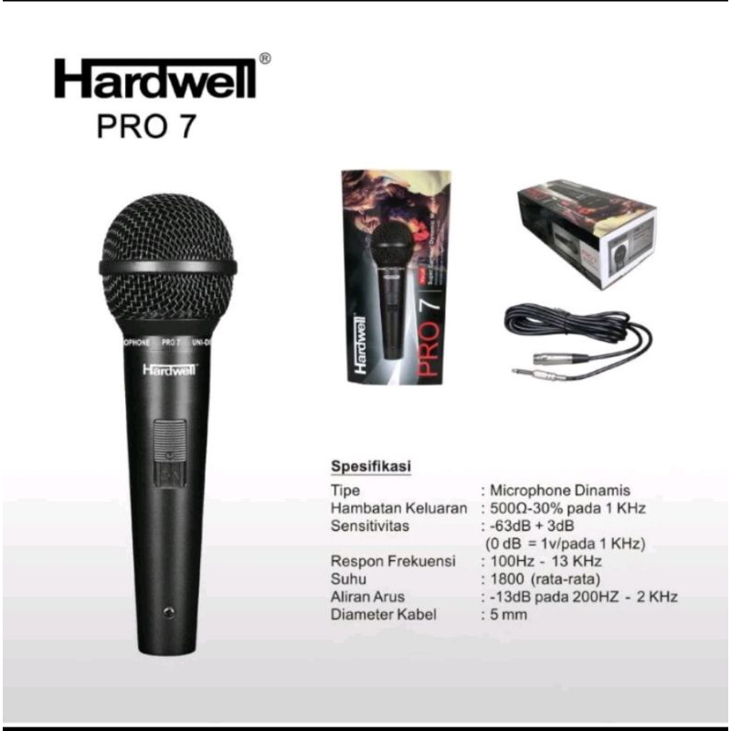 Mic Kabel Mic Cable HARDWELL PRO 7 / PRO7 Original TERBAIK