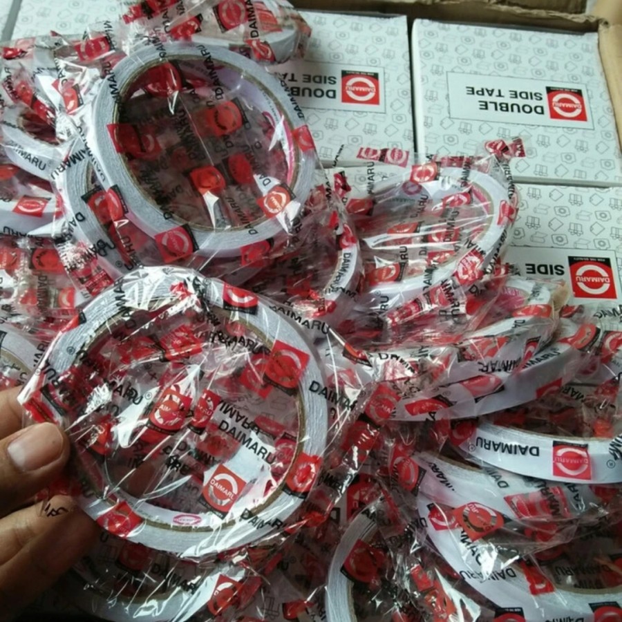 

double tape putih Daimaru 1/2 inch Daimaru 12 mm x 12 yard