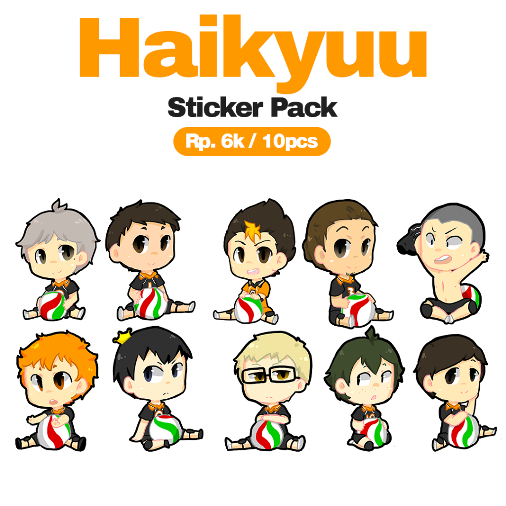 STICKER ANIME HAIKYUU / STICKER AESTHETIC 10pcs / STIKER CUTE / STIKER TUMBLR / STIKER LUCU MURAH