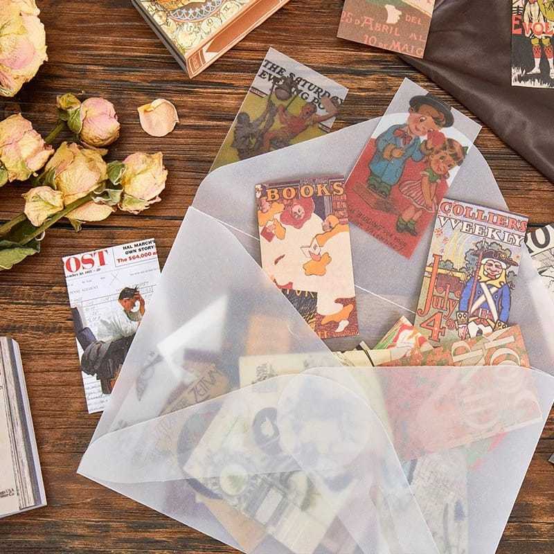 

(TERMURAH RANDOM) 20SHEETS VINTAGE MINI BOK DIY BULLET JOURNAL SCRAPBOOK BUTTER PAPER - HEREIN STATIONARY