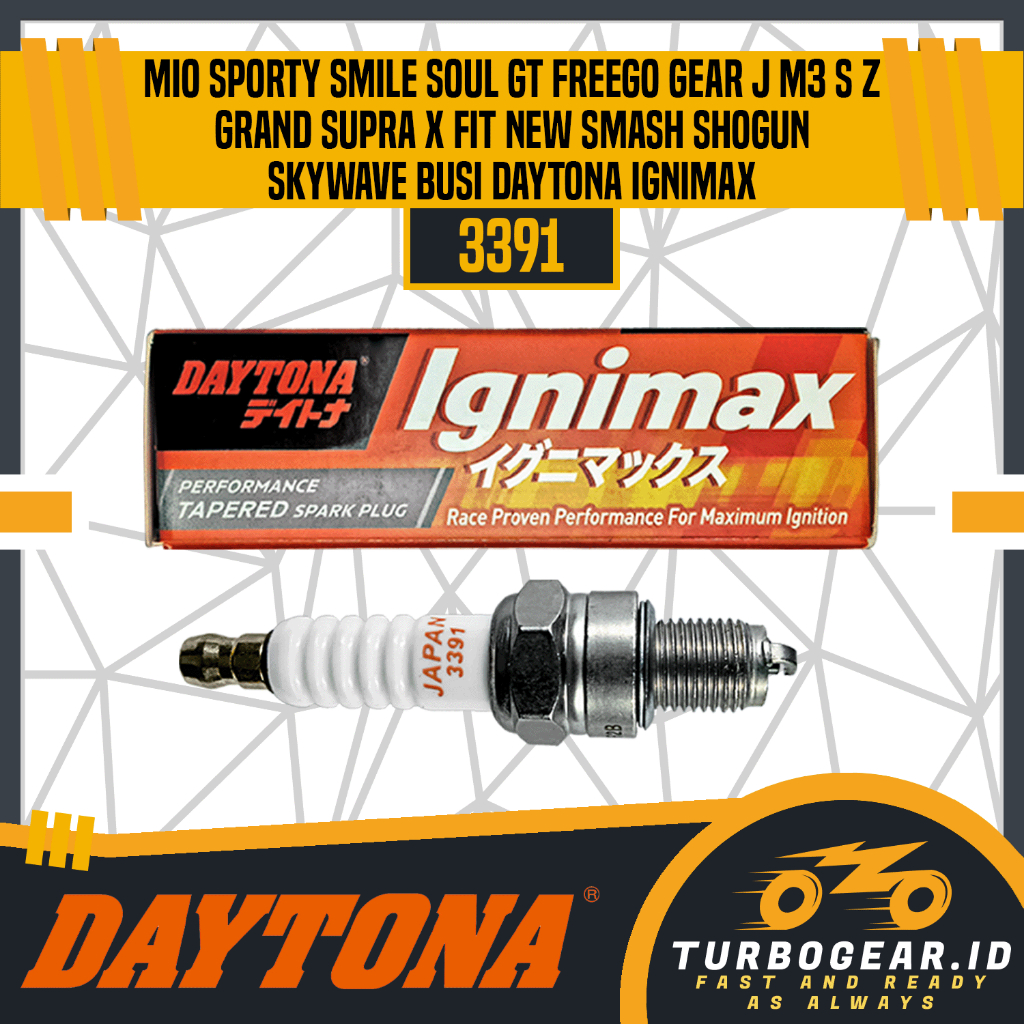 Busi Daytona Racing Iridium Honda Yamaha Suzuki Mio Sporty Smile Grand Supra X Lama Fit New Jupiter 