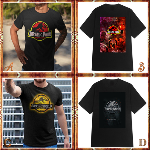 Kaos Vintage Jurassic Park Jurassic World Tshirt Bahan 100% Cotton