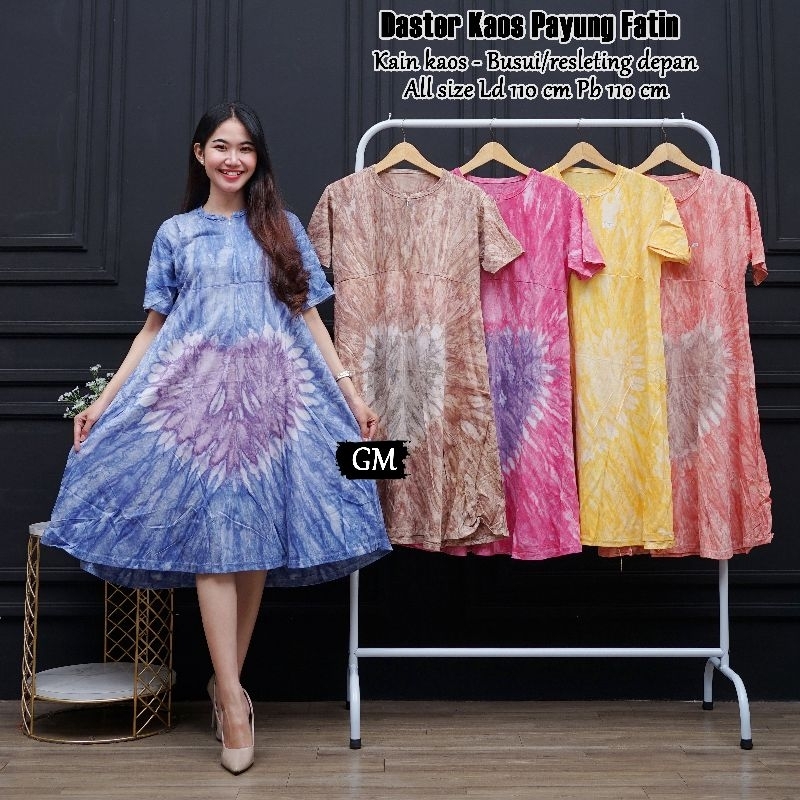 Daster kaos adem ||| daster bumil lengan pendek payung kain kaos