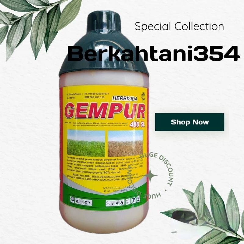 Herbisida gempur 480sl 1liter obat rumput liar gliposat Gempur 1liter
