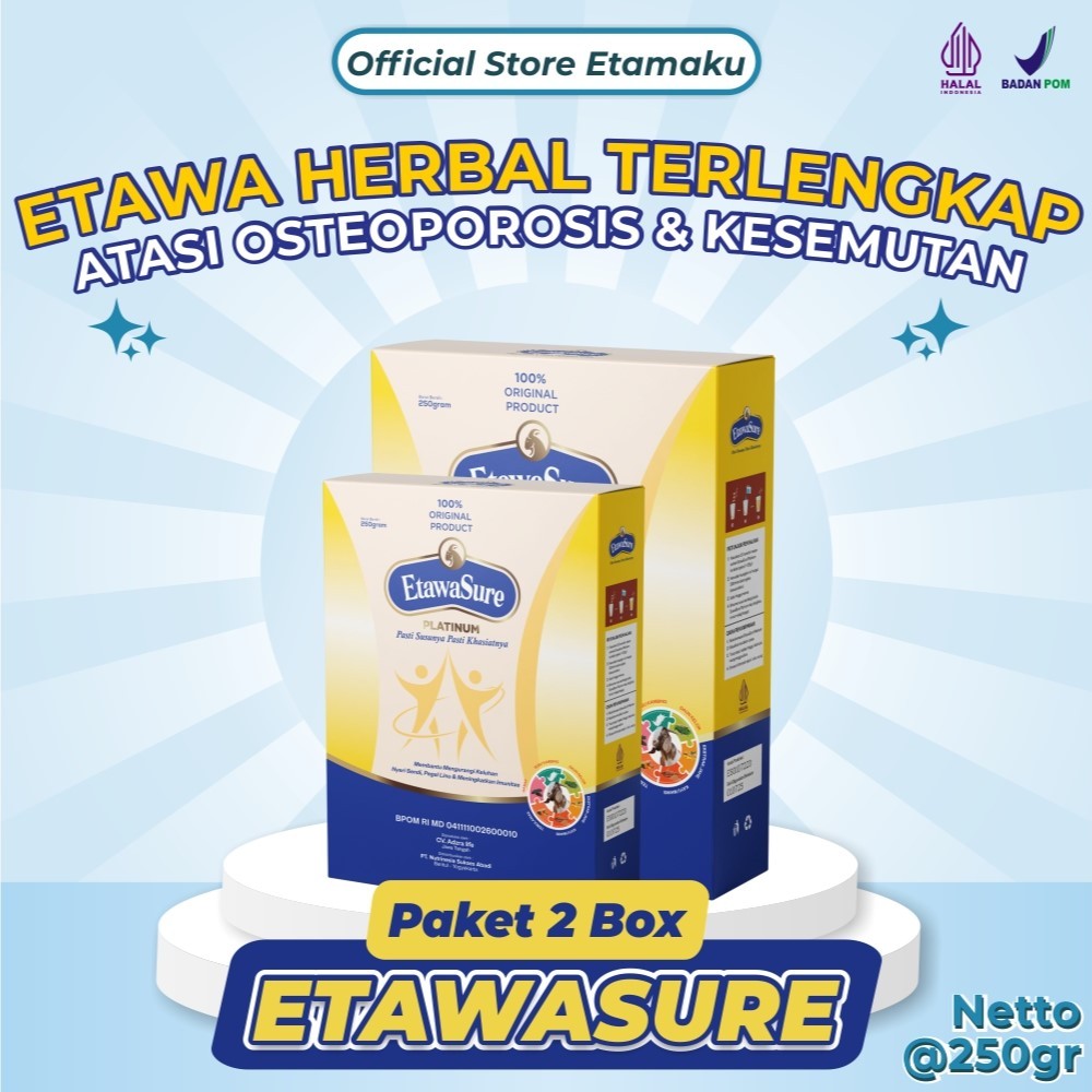 

Etawasure Susu Bubuk Etawa Herbal Rasa Jahe Paket 2 Box 500gr untuk Kesehatan Tulang dan Sendi Keluarga