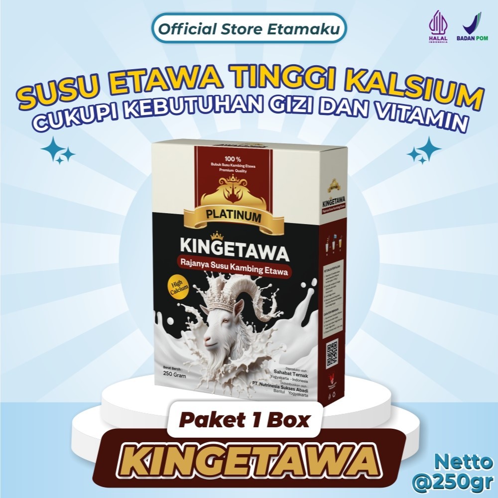 Kingetawa Platinum Susu bubuk etawa kemasan 250gram