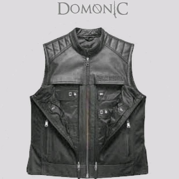 VEST KULIT HARLEY DAVIDSON ROMPI MOTOR BIKER MOGE TOURING