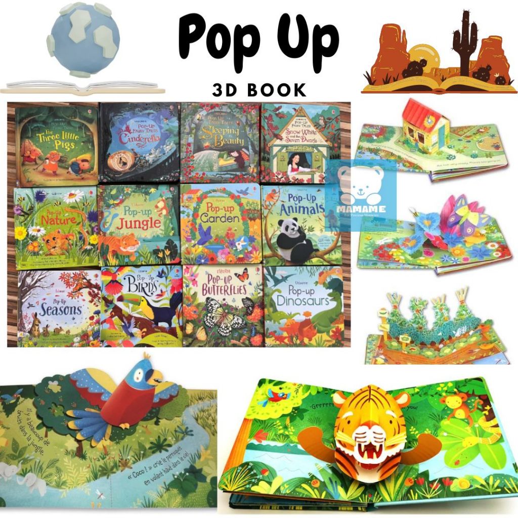 [MAMAME] Pop Up 3D Books // Buku 3D Anak-anak // Buku Cerita Anak-anak
