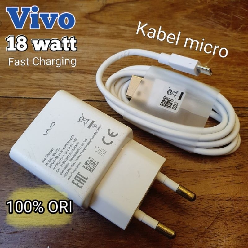 Charger Vivo 18Watt Copotan HP Fast Charging S1 Y17 Y51s Y70s Y73s Z1pro Z2pro X23 X20plus Bawaan hp