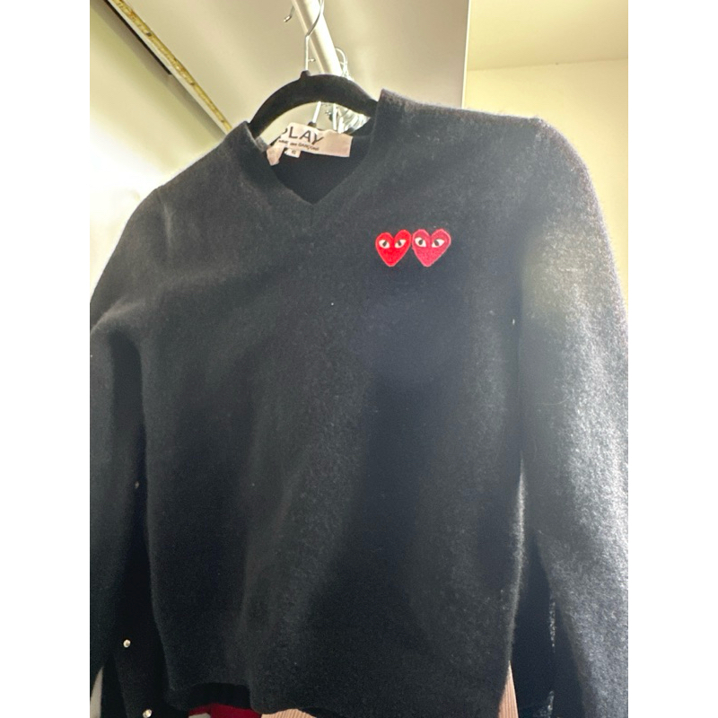 Cdg PLAY sweater S double heart (USED)