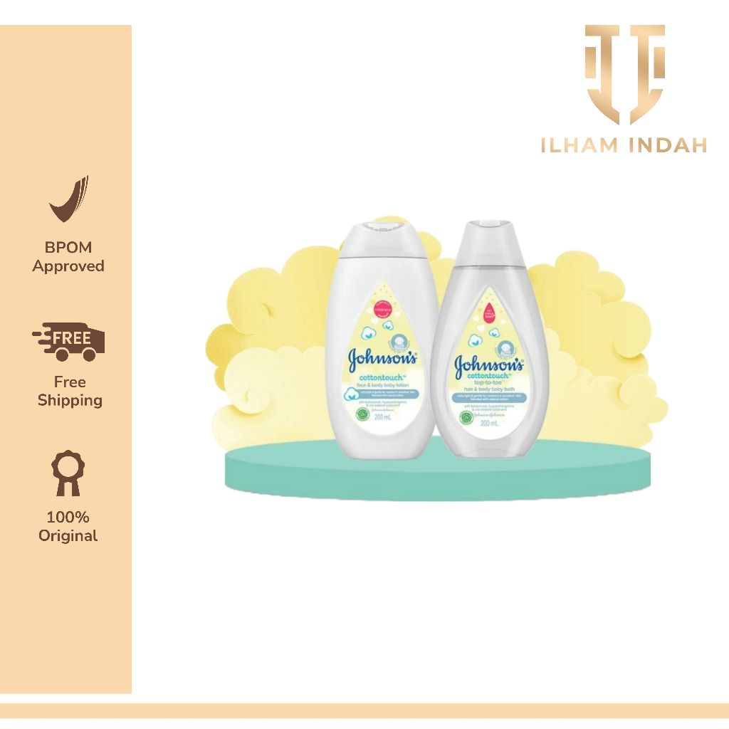 Johnson Cottontouch newborn Hair & Body Baby Bath sama Face & Body Baby Lotion 100ml/200ml/500ml