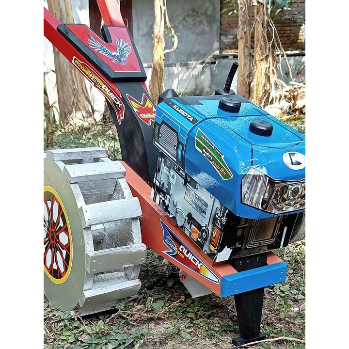 Mainan Traktor  Bajak Sawah Quick bahan kayu edukasi tradisional anak laki laki