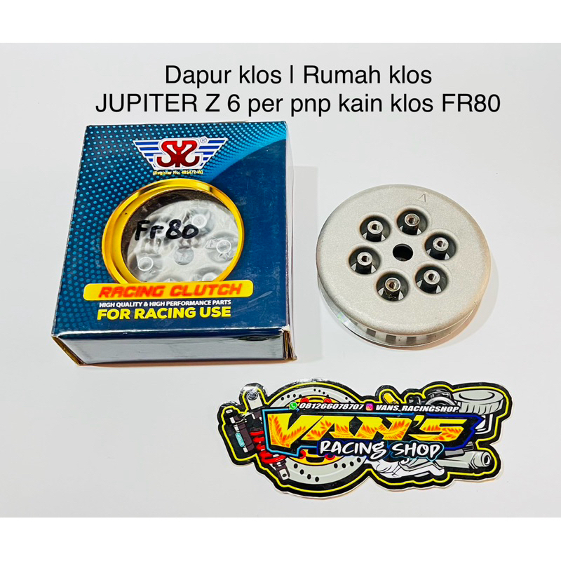 DAPUR KLOS RUMAH KOPLING MERK SYS PER 6 YAMAHA JUPITER Z VEGA R  F1ZR FORCE1 NEW SYS ASLI MALAYSIA P